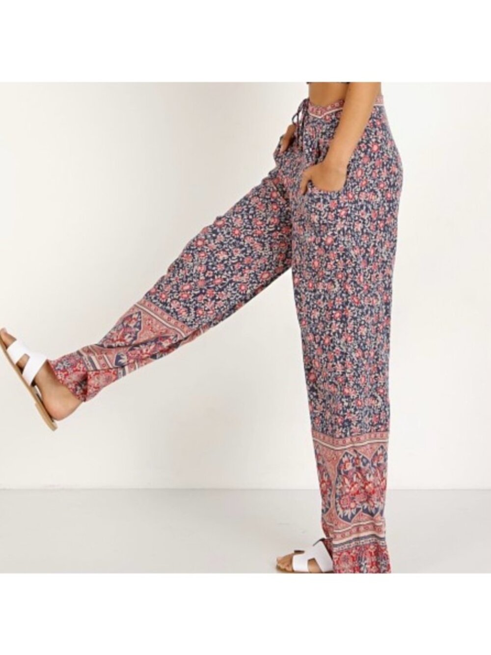 Spell EUC Jasmine Palazzo Pants In Navy-XS - Picture 3 of 10
